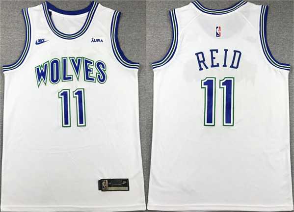 Men%27s Minnesota Timberwolves #11 Naz Reid White City Edition Stitched Jersey
